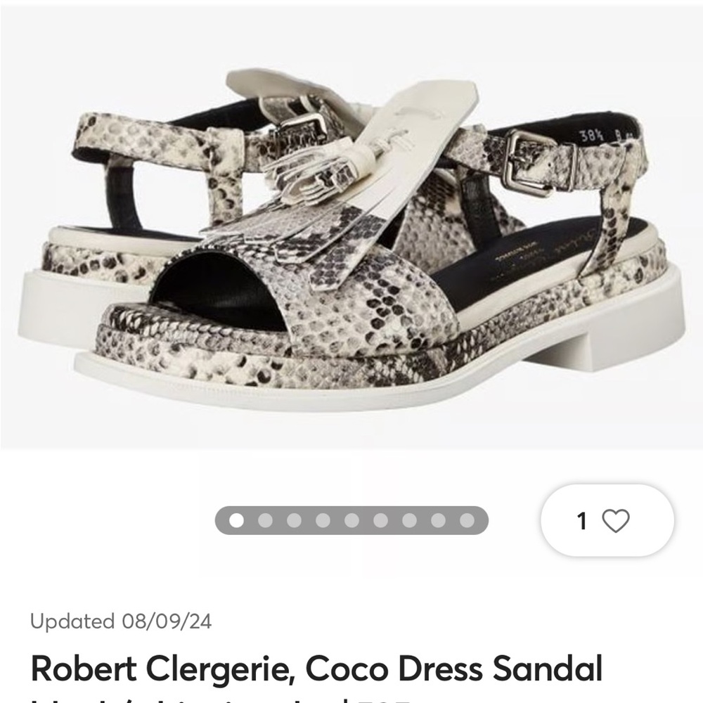 Robert Clergerie Coco Dress Sandal b/w Jungle with tassel